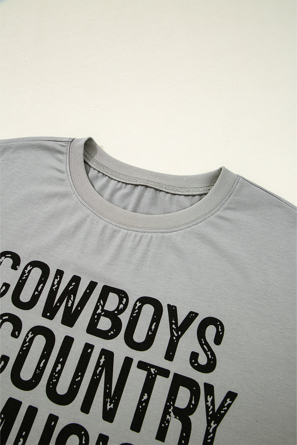 High Cowboys & Country Music Graphic Crew Neck T Shirt