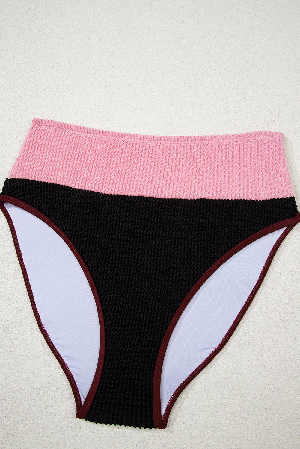 Beau Blue Color Block High Waisted Sexy Bikini Set