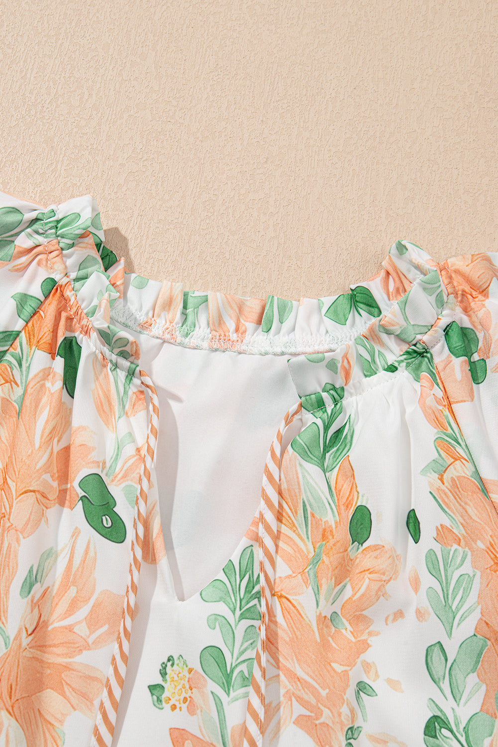 Sky Blue Floral Contrast Edge Layered Short Sleeve Mini Dress
