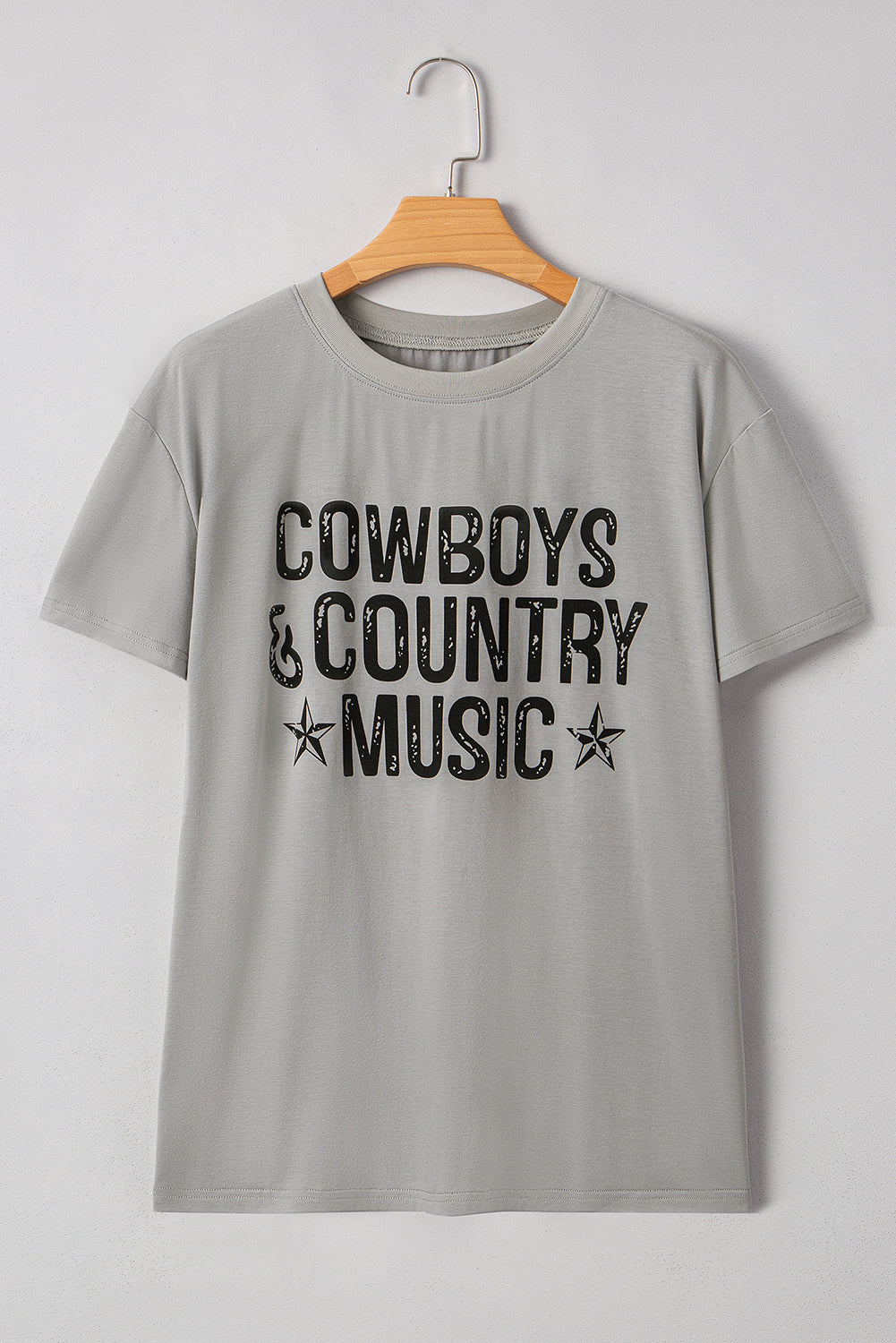 High Cowboys & Country Music Graphic Crew Neck T Shirt