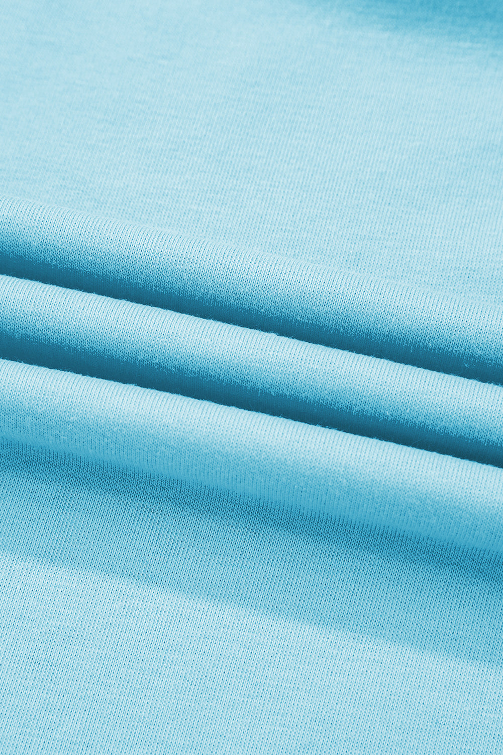 Turquoise Colorblock Edge Drop Shoulder T Shirt and Skirt 2Pcs Set