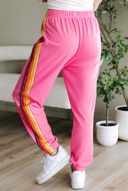 Dark Grey Counting Rainbows High Waist Sweatpants