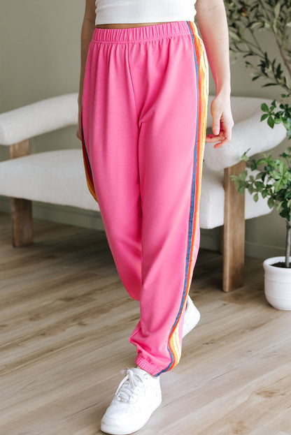 Dark Grey Counting Rainbows High Waist Sweatpants