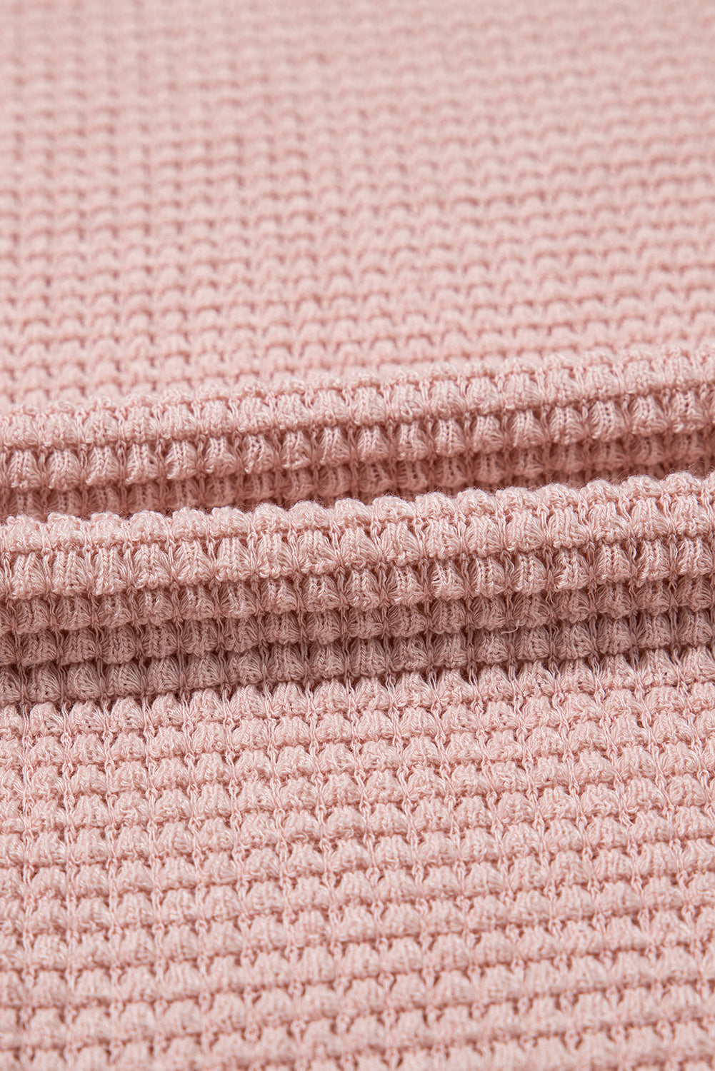 Oatmeal Lace Patchwork Waffle Short Sleeve Top