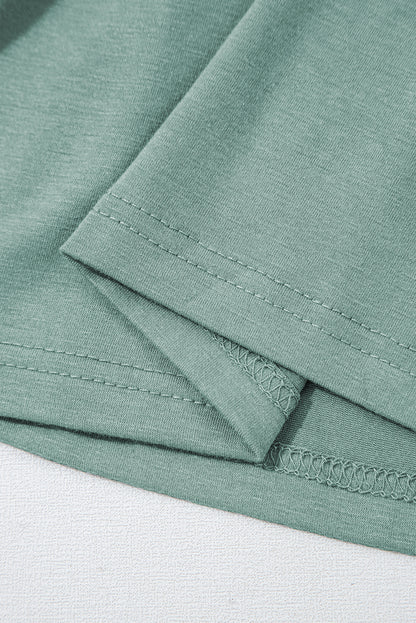 Grass Green Textured V Neck Flutter Sleeve Ruffled Maxi Dress